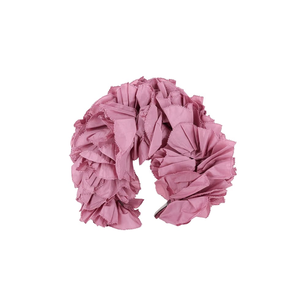 Gucci Ruffle Silk Headband Blush