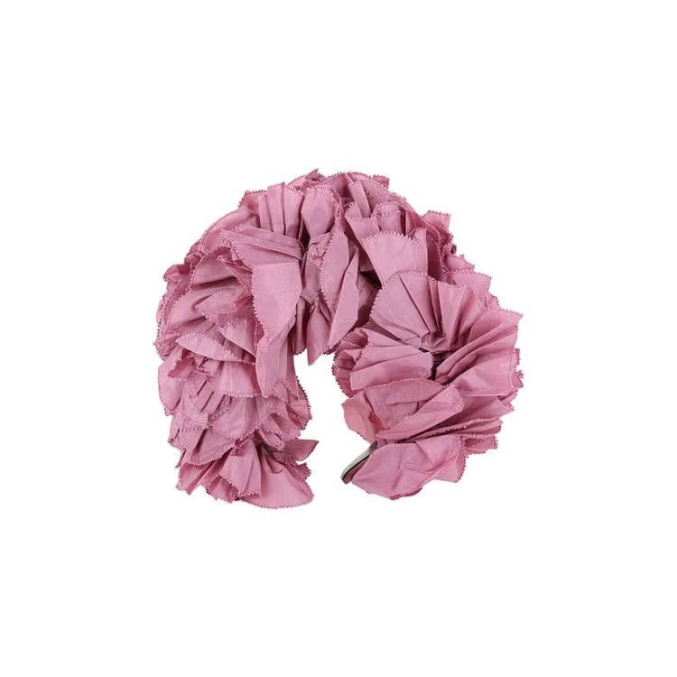 Gucci Ruffle Silk Headband Blush