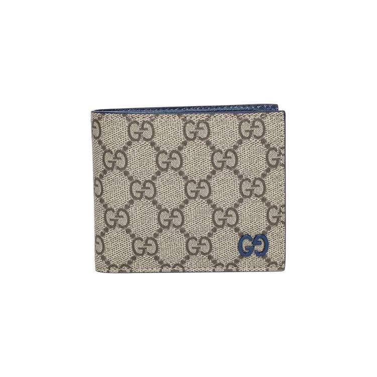Gucci Monogram Bifold Wallet Beige/Ebony/Blue