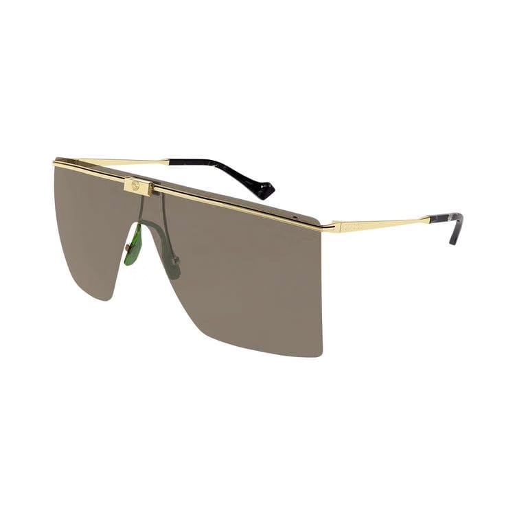 Gucci Shield Sunglasses Gold/Brown
