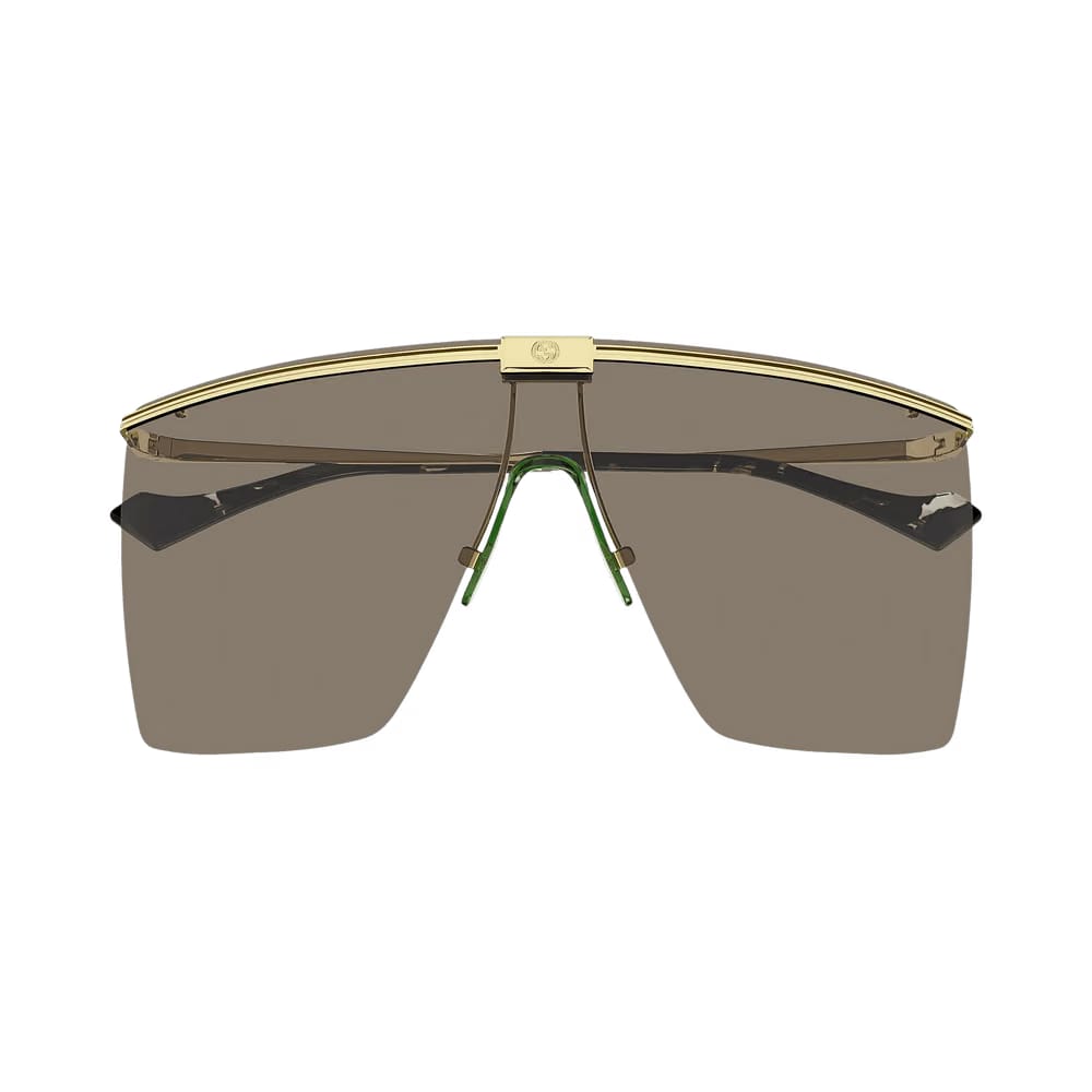 Gucci Shield Sunglasses Gold/Brown