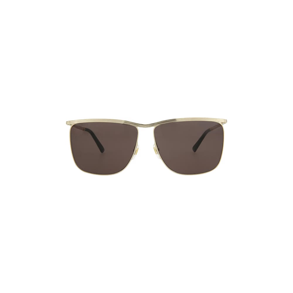 Gucci Square Frame Sunglasses Gold/Grey