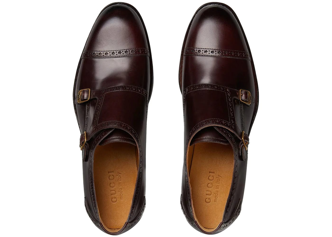 Gucci Herren Monk Strap Bordeaux