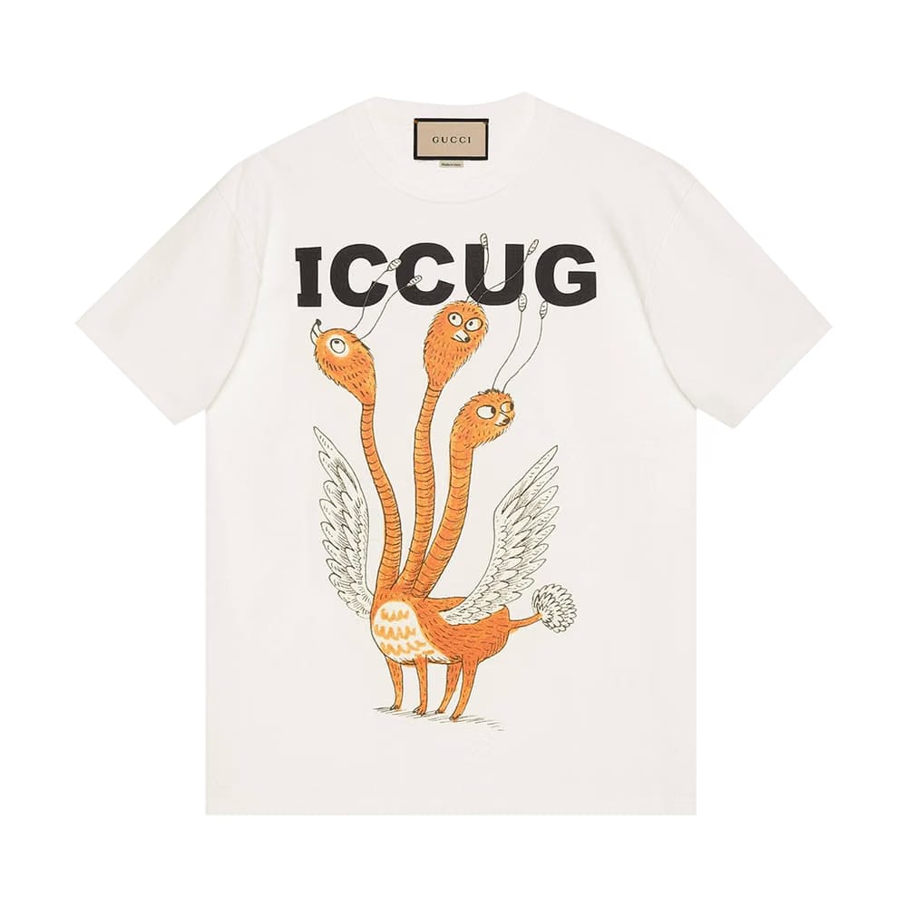 Gucci Freya Hartas Iccug Print T-Shirt Sunlight