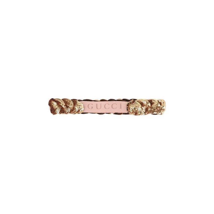 Gucci Sequin Headband Rose Gold