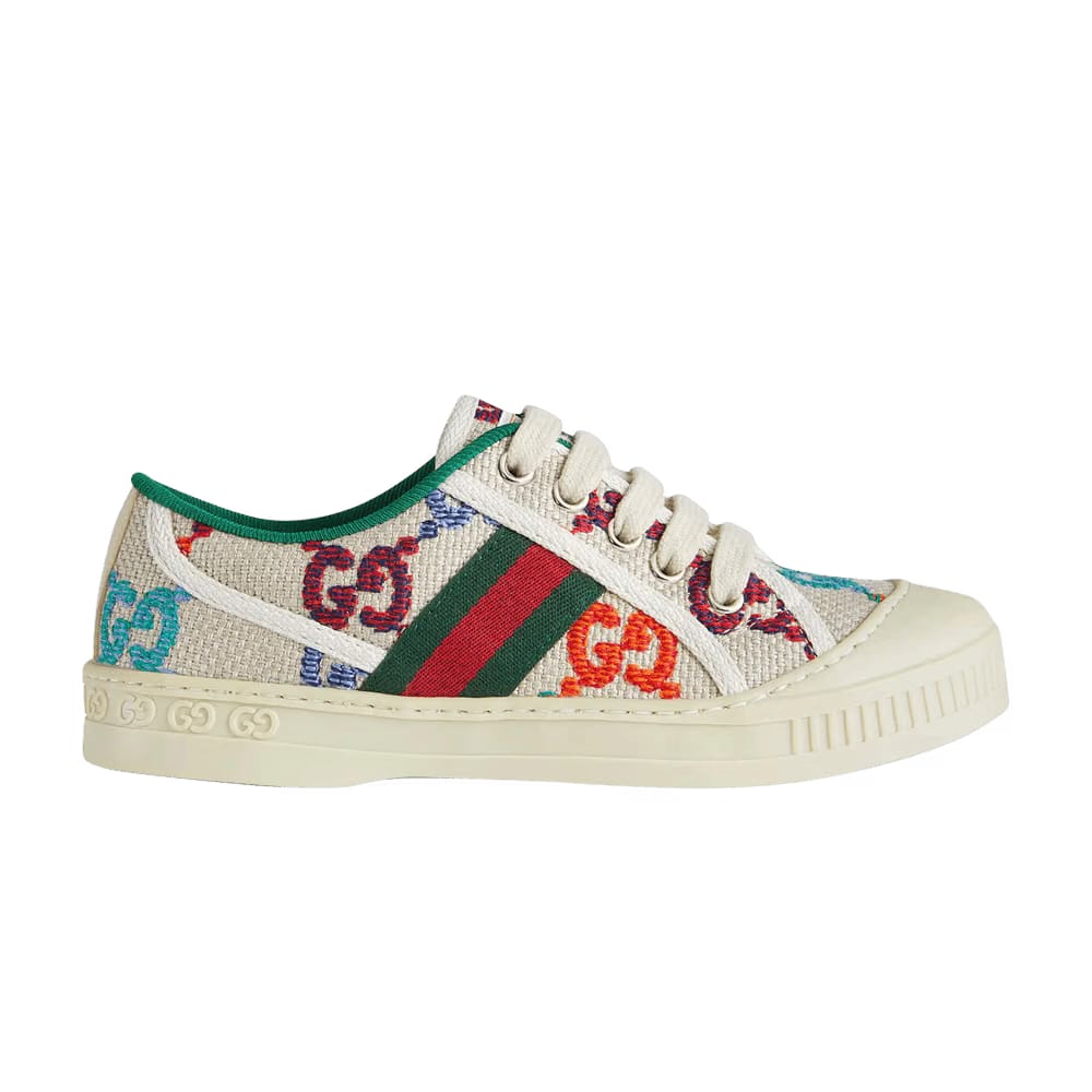 Gucci Tennis 1977 Kids GG Embroidered Logo - White Multi