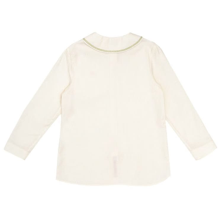 Gucci Kids Embroidered Button Up Shirt White