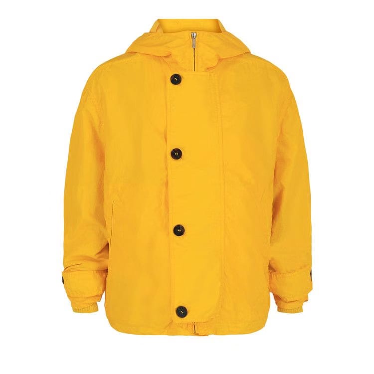 Ferragamo Coated Hooded Jacket Yellow