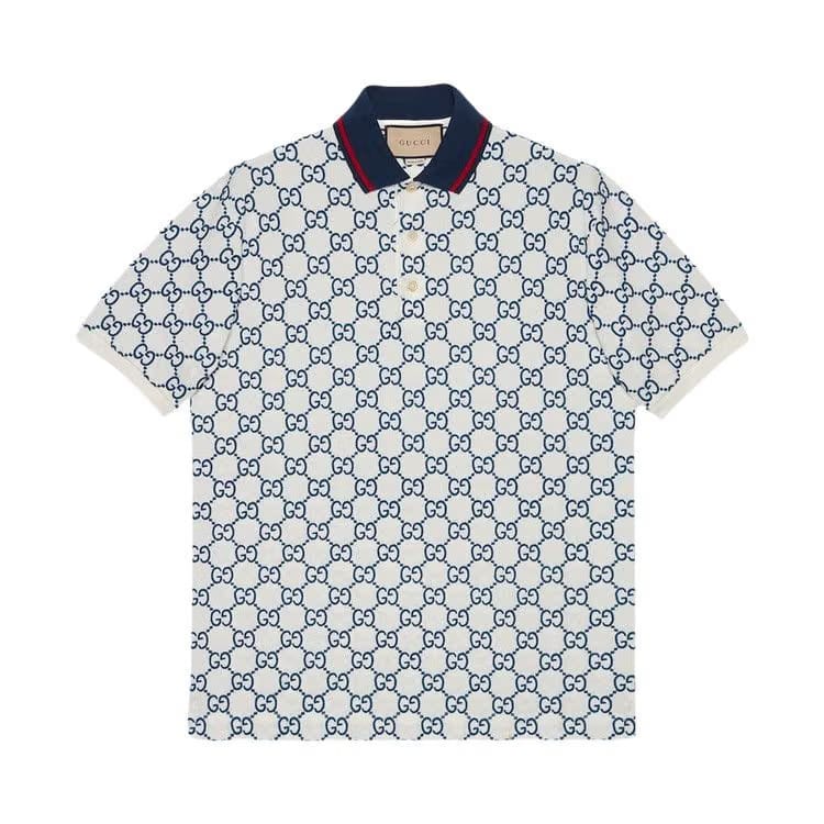 Gucci GG Stretch Polo White/Blue