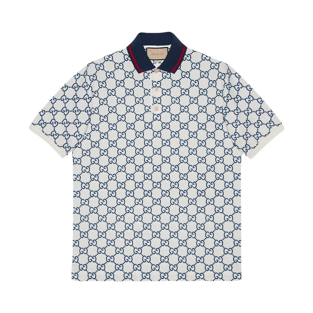 Gucci GG Stretch Polo White/Blue