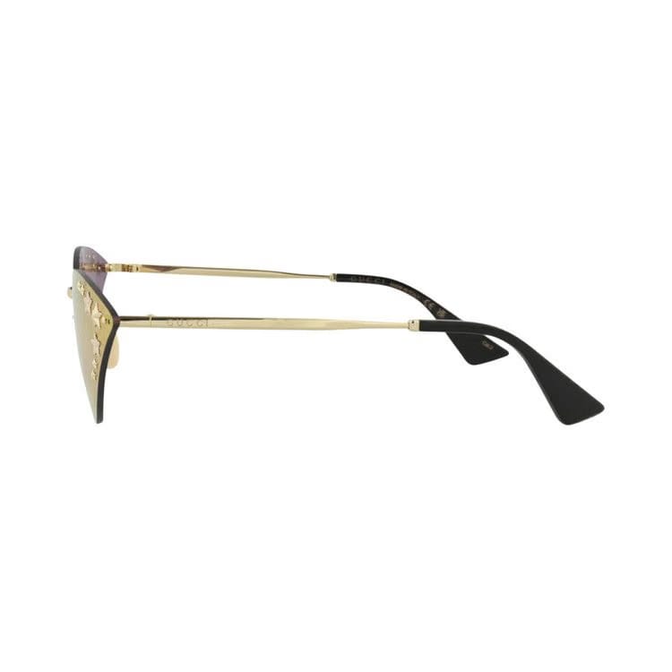 Gucci Cat Eye Frame Metal Sunglasses Gold/Pink