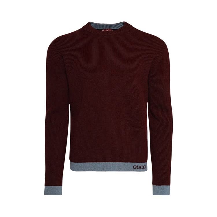 Gucci Intarsia Wool Sweater Rose Mole