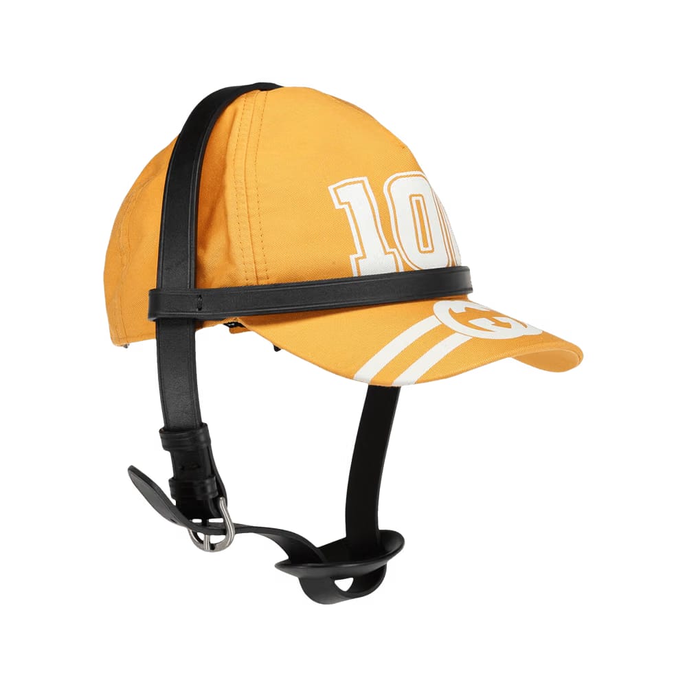 Gucci 100 Baseball Hat With Harness Yellow