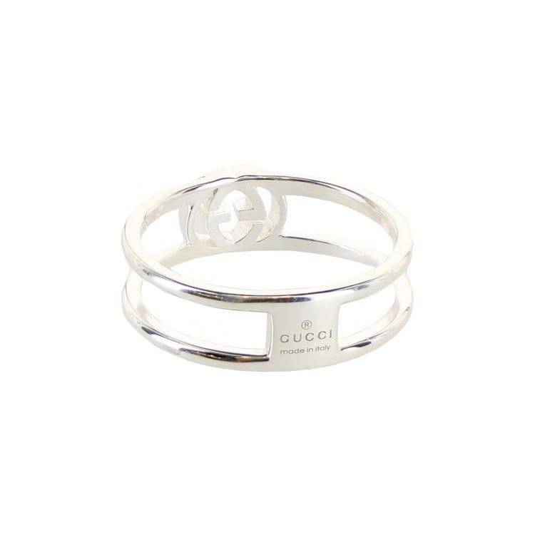 Gucci Interlocking G Cutout Silver Ring Silver