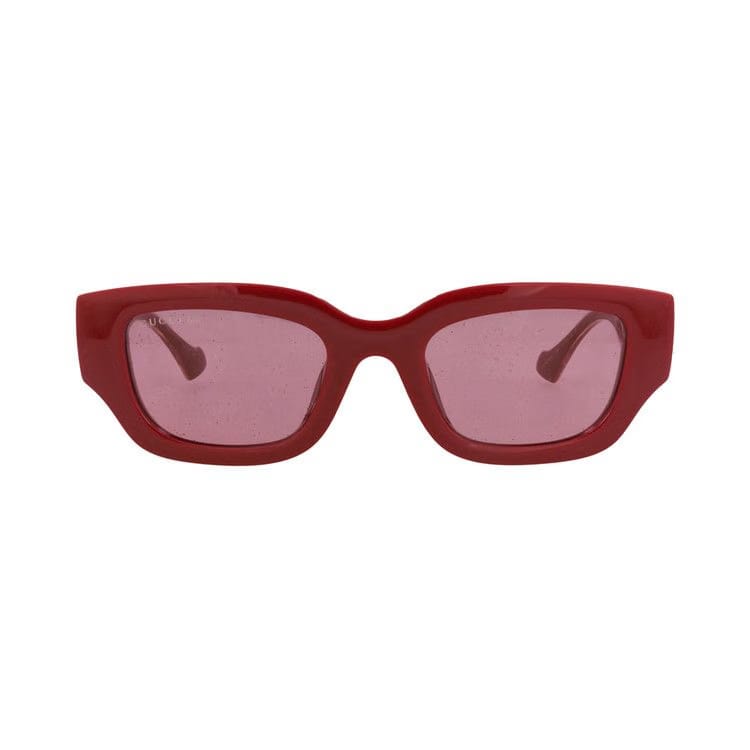 Gucci Cat Eye-Frame Injection Sunglasses Burgundy Crystal Red