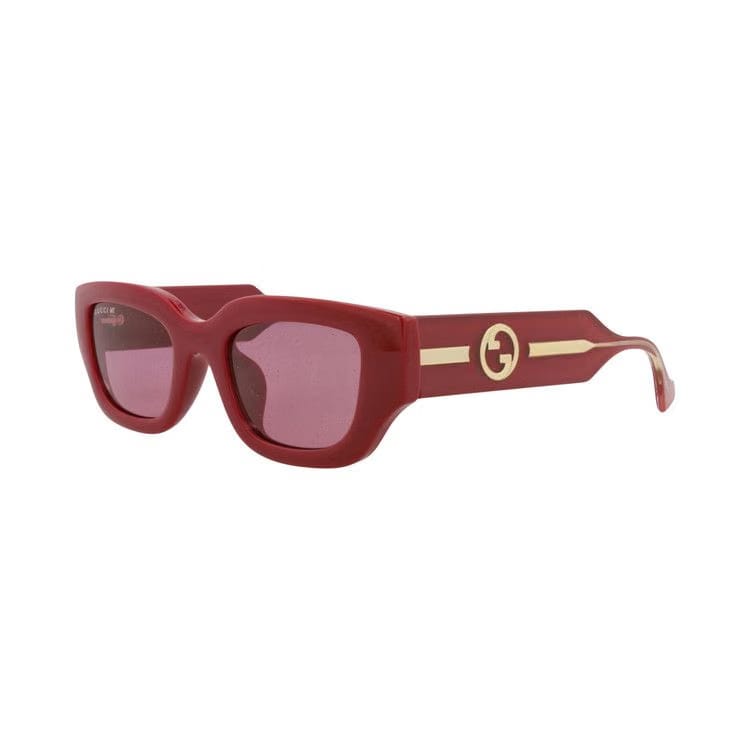 Gucci Cat Eye-Frame Injection Sunglasses Burgundy Crystal Red