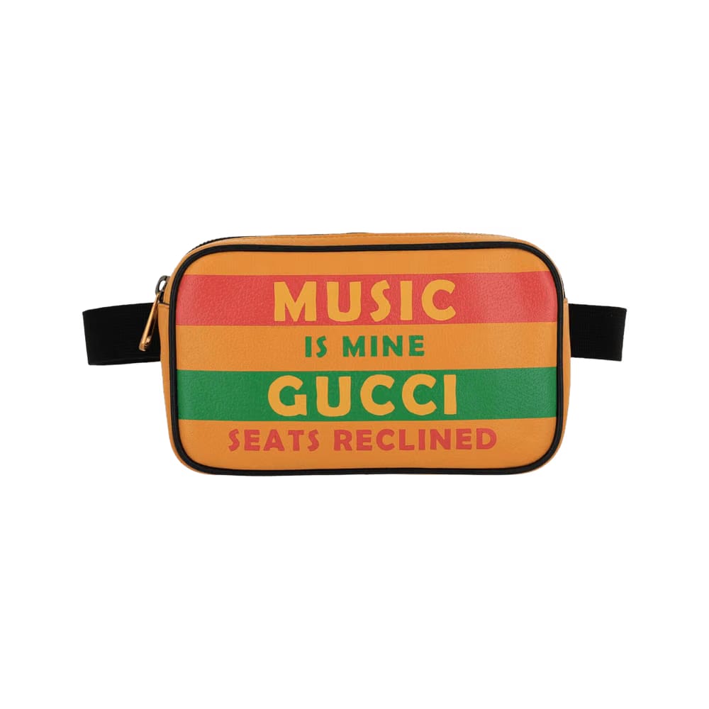 Gucci Music Is Mine Leather Belt Bag Yellow