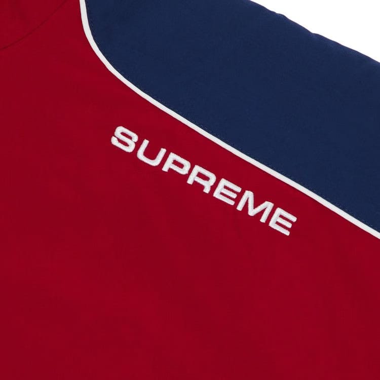 Supreme Faux Fur Reversible Hooded Track Jacket Red