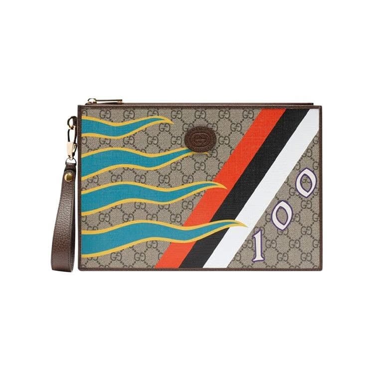 Gucci Interlocking GG Patch Gucci 100 Pouch GG Supreme