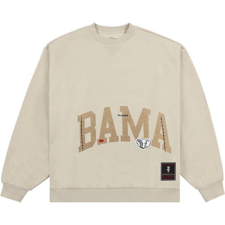 Cactus Jack by Travis Scott x Mitchell & Ness University Of Alabama Crewneck Tan