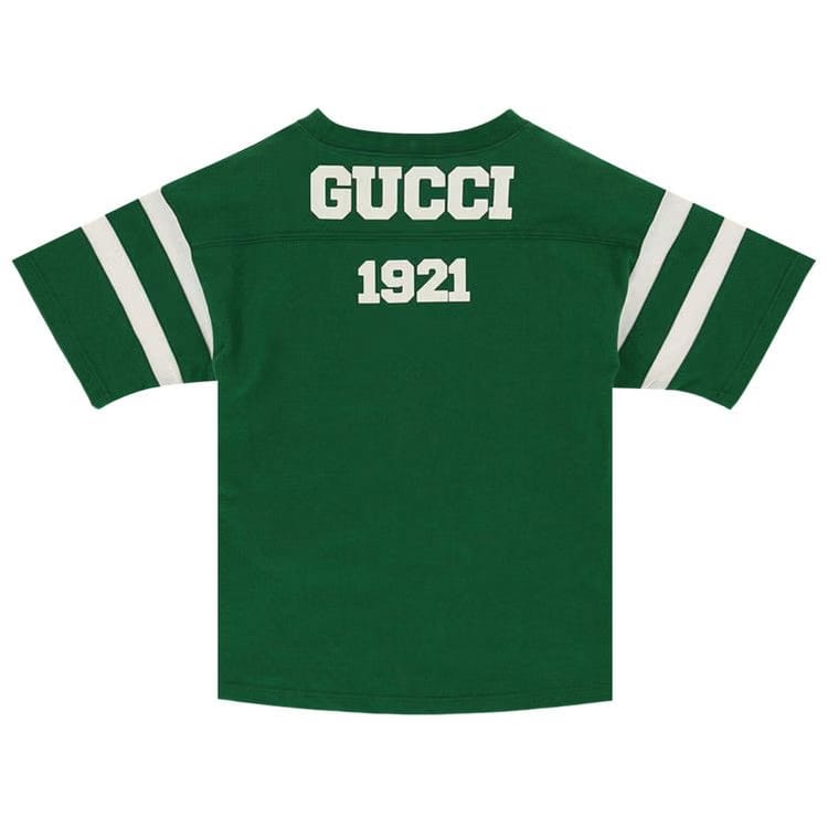 Gucci Shorts-Sleeve Graphic Print T-Shirt Green
