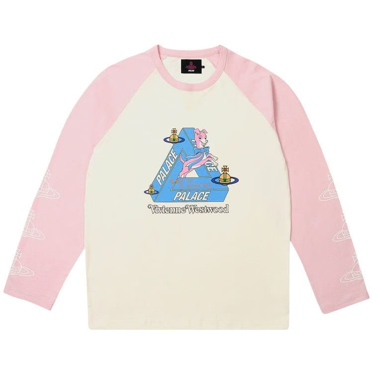 Palace x Vivienne Westwood Raglan Long-Sleeve White/Pink