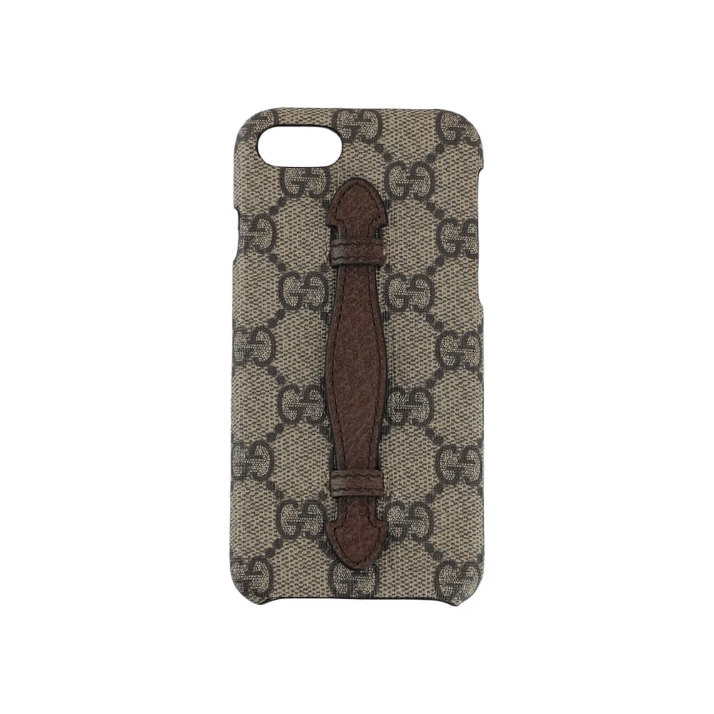 Gucci GG Supreme Selleria iPhone 8 Case Tan