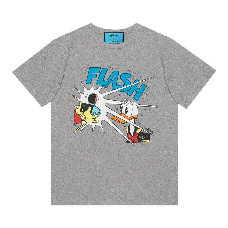 Gucci x Disney Donald Duck Print T-Shirt Grey Melange
