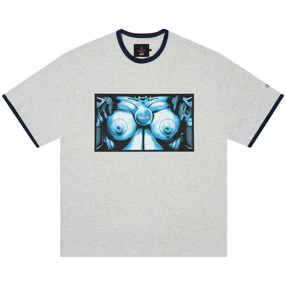 Palace x Vivienne Westwood Ringer T-Shirt Grey