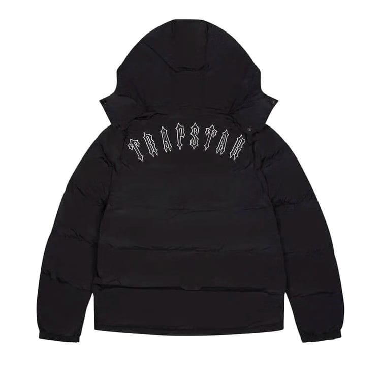Trapstar Irongate Detachable Hooded Puffer Jacket Black