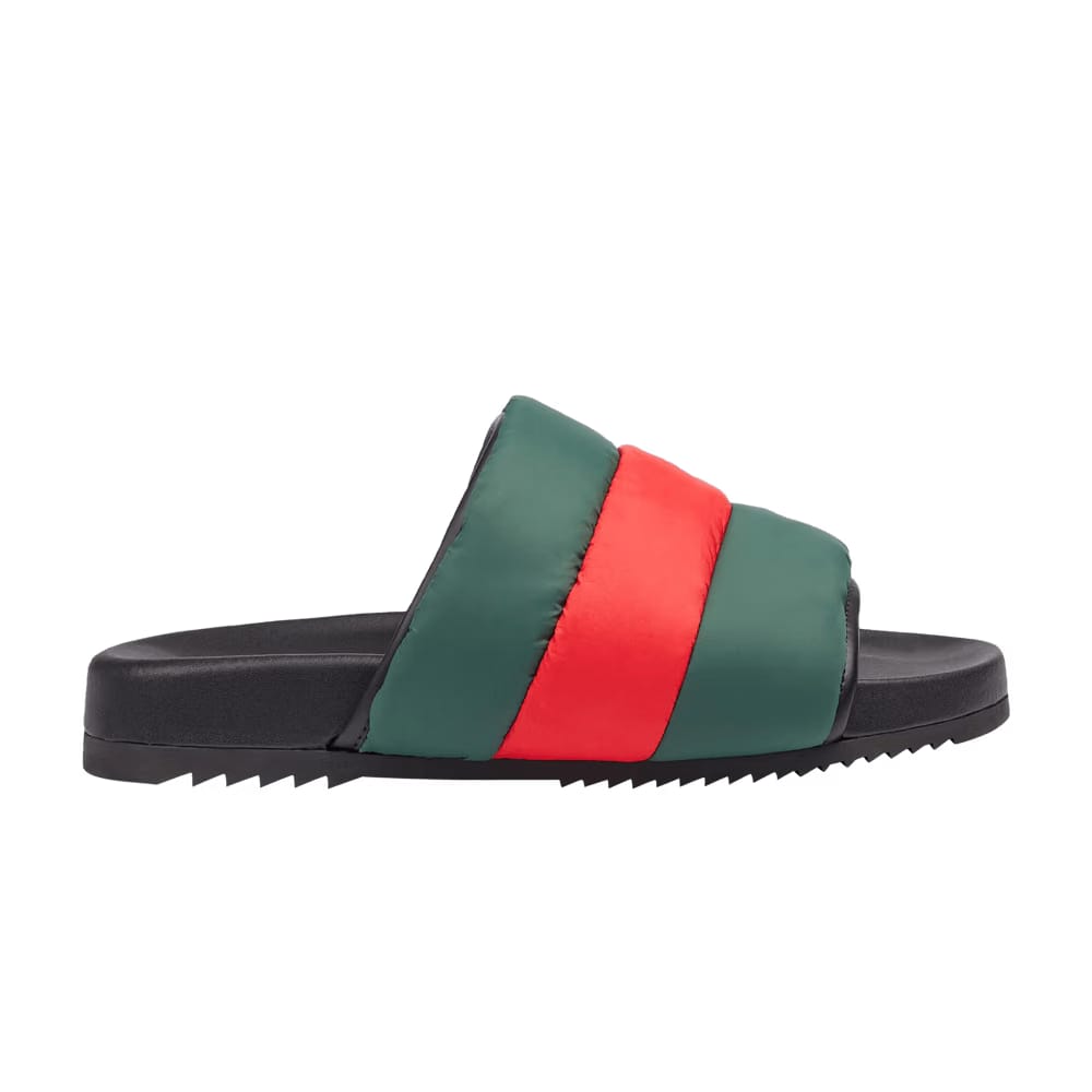 Gucci Padded Web Slide Red Green
