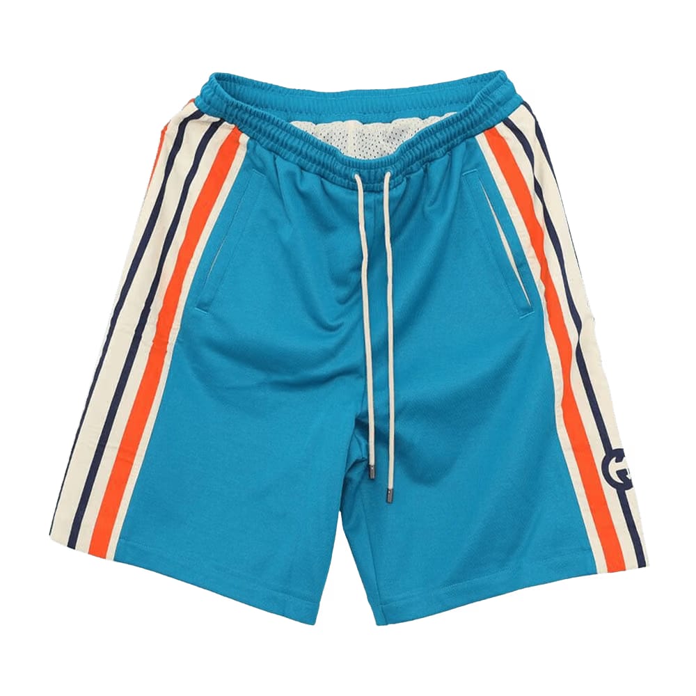 Gucci Interlocking G Jersey Shorts Bright Zircon/Ivory/Orange