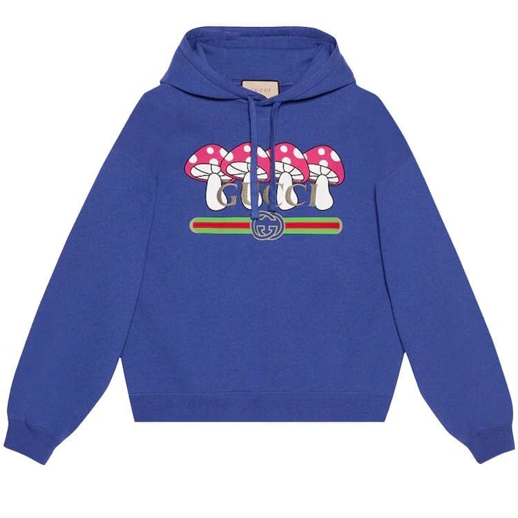 Gucci Jersey Hoodie Blue