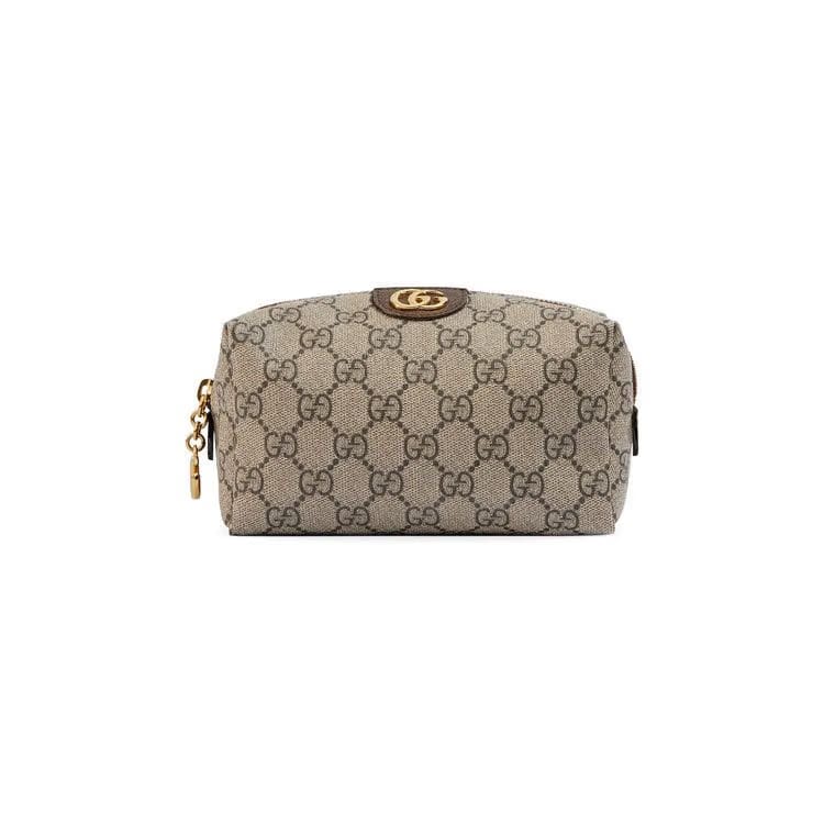 Gucci GG Supreme Canvas Ophidia Cosmetic Case Beige/New Acero
