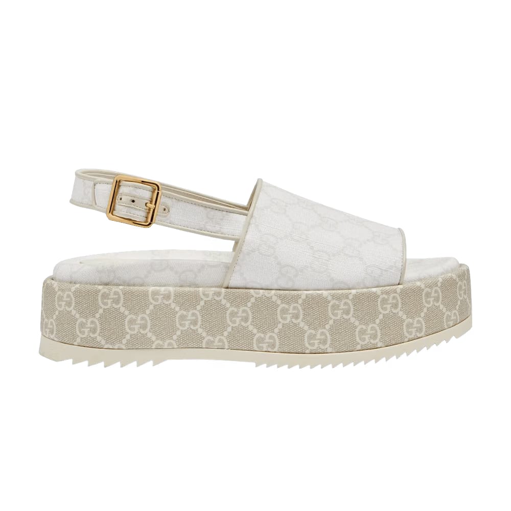 Gucci Wmns Platform GG Sandal 'White Beige'