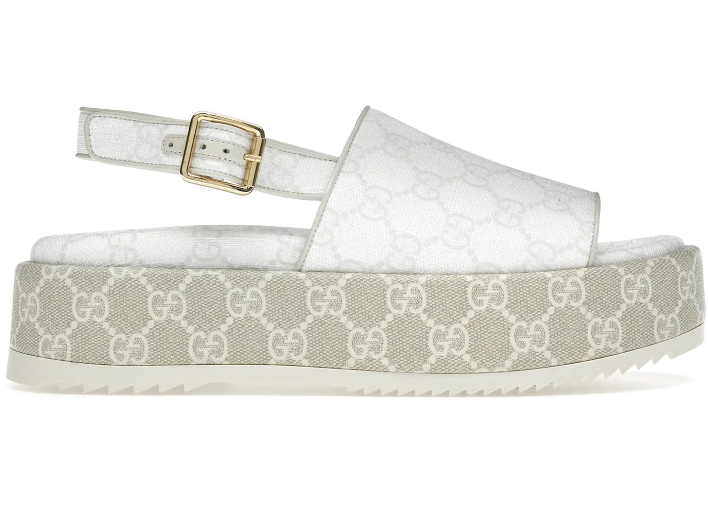 Gucci Wmns Platform GG Sandal 'White Beige'