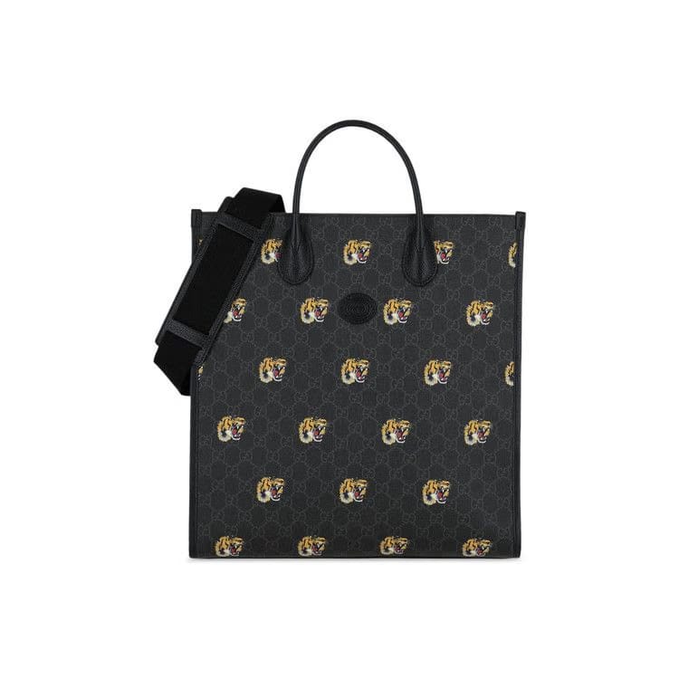 Gucci Tiger Shoulder Bag Black