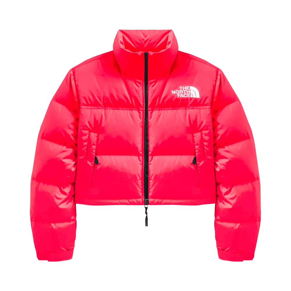 The North Face Nuptse Shorts Jacket Brilliant Coral
