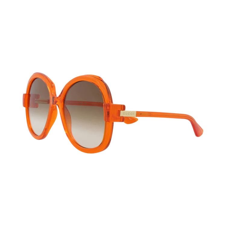 Gucci Round-Frame Injection Sunglasses Orange Brown