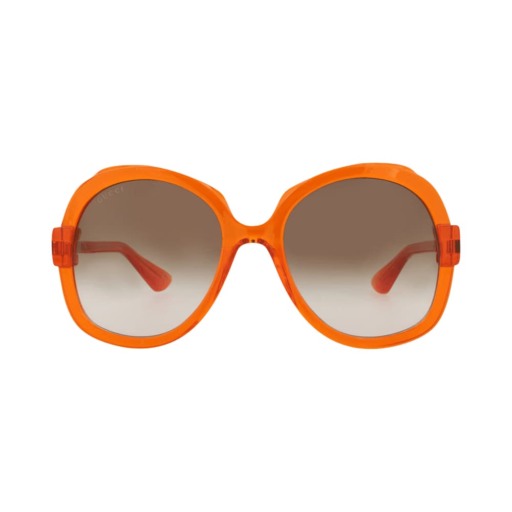 Gucci Round-Frame Injection Sunglasses Orange Brown