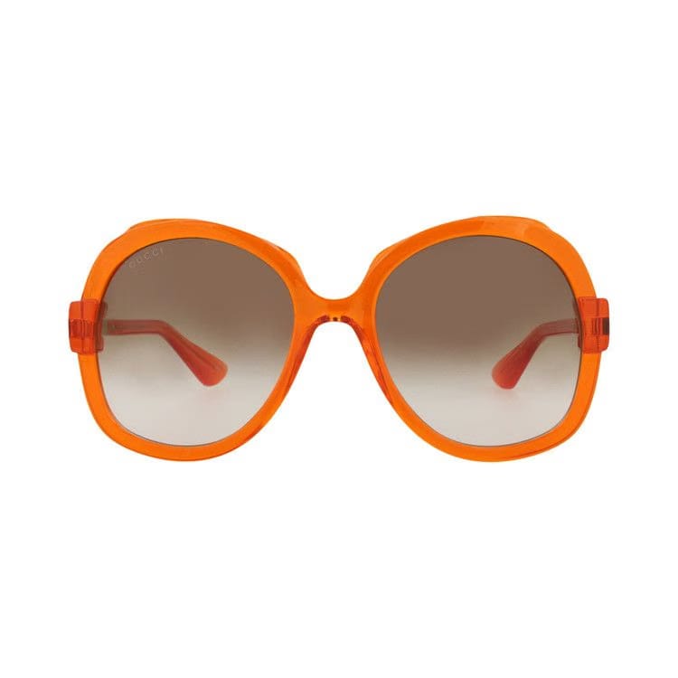 Gucci Round-Frame Injection Sunglasses Orange Brown