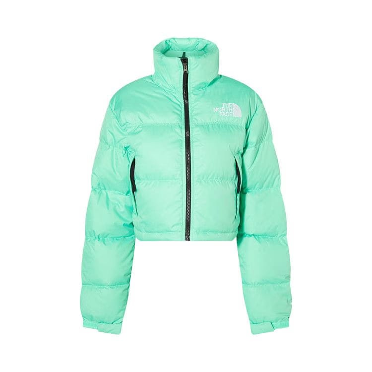 The North Face Cropped Nuptse Jacket Chlorophyll Green