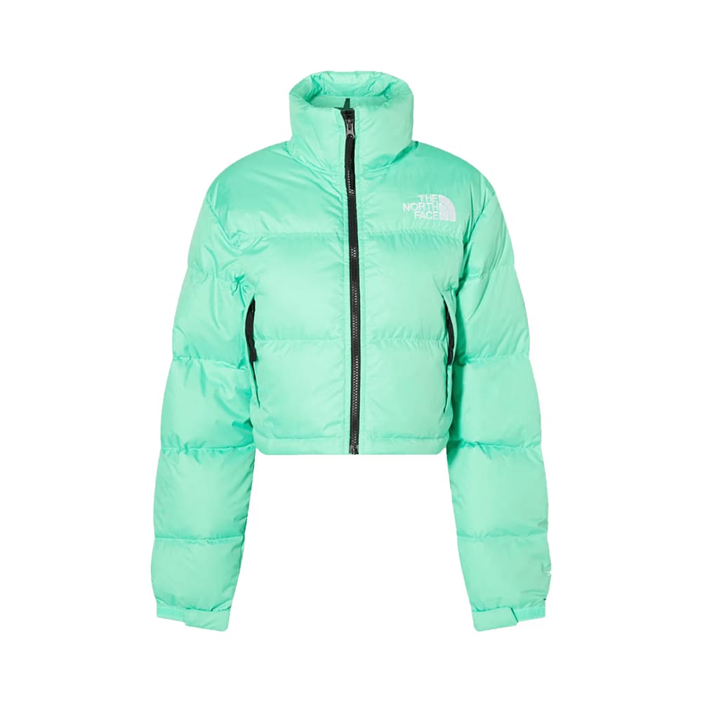 The North Face Cropped Nuptse Jacket Chlorophyll Green