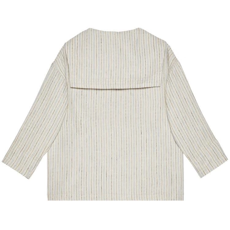 Gucci Kids Striped Linen Top White