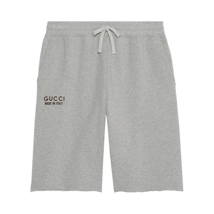 Gucci Shorts With Print Grey Melange