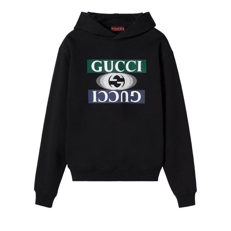 Gucci Felted Jersey Hoodie Black