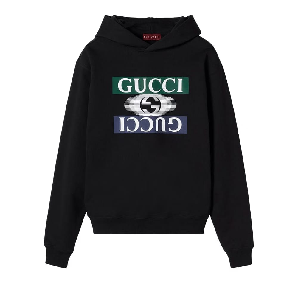 Gucci Felted Jersey Hoodie Black