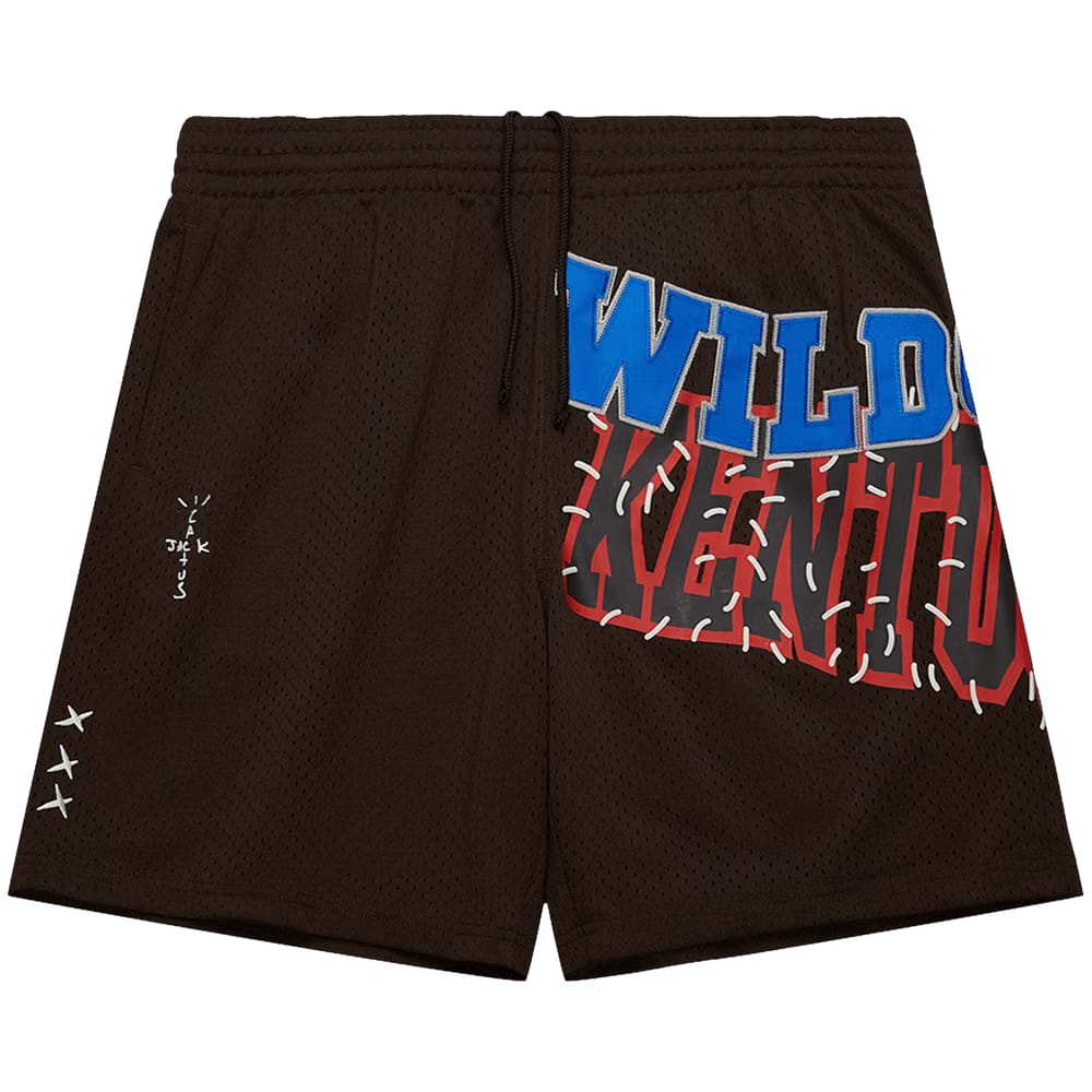 Cactus Jack by Travis Scott x Mitchell & Ness University Of Kentucky Shorts Brown