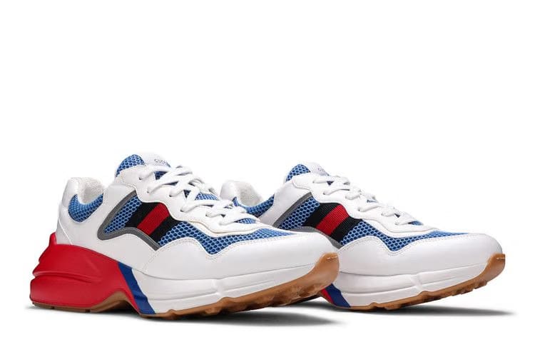 Gucci Rhyton White Blue Red Reflective