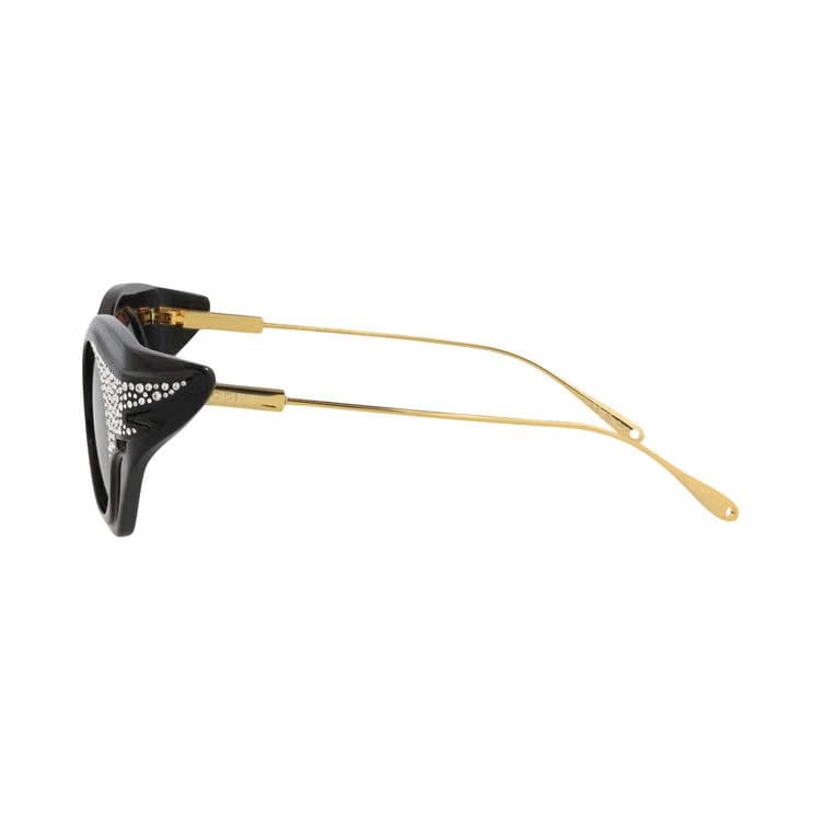 Gucci Cat Eye Sunglasses Black/Gold/Brown